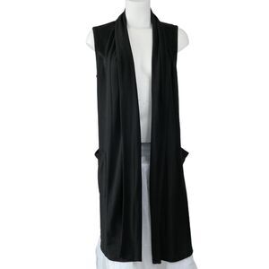 NWT Natori Sleeveless Duster Open Front Sz S Women's Cardigan Pockets Oversized